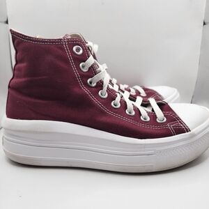 Converse Platform Women's 10.5 Beet Red Chuck Taylor All Star Move High Top